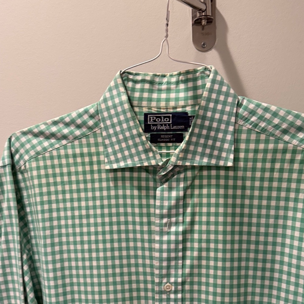 Polo by Ralph Lauren Mint Green Checkered Shirt